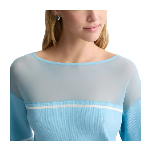 Liu Jo Maglia Maglia Donna con inserto in tulle S P25 - LIU.JOTA5098MS027 - C3597 - S - Francavilla Moda